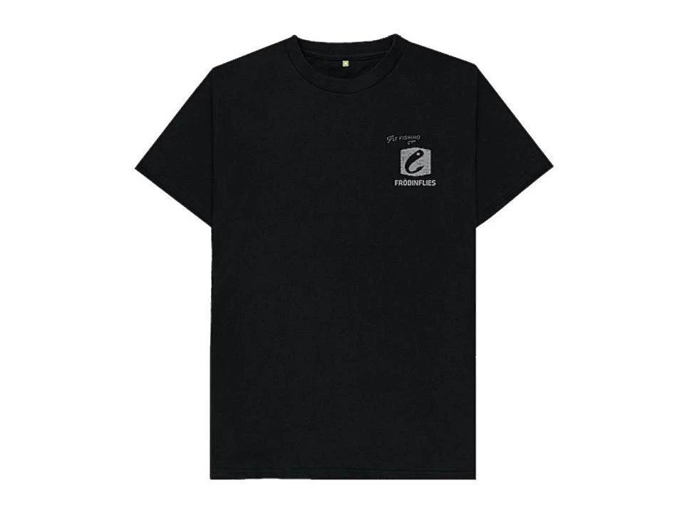 Frödinflies Organic Black ‘Salmon Fishing’ Tee 3 Frödinflies Organic Black ‘Salmon Fishing’ Tee