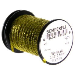 Semperfli Flat Braids -Beste Fiskebutikk bright gold