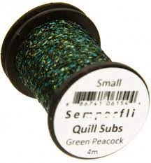 Semperfli Quill Subs 1,5 Mm Green Peacock 4 Semperfli Quill Subs 1,5 Mm Green Peacock - Bilde 2